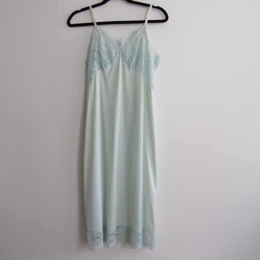 baby blue vintage slip dress